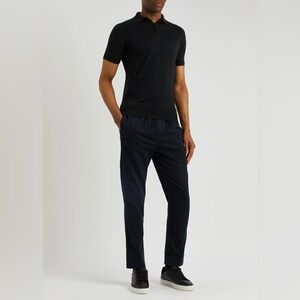 John Smedley fine-knit wool polo shirt